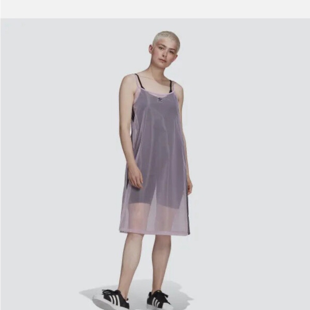 Adidas Women's Sheer Lavender Slip Dress